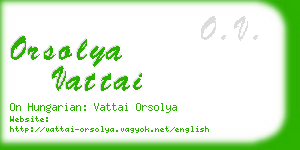 orsolya vattai business card